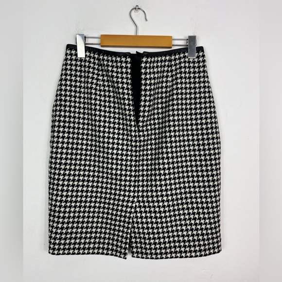 Brooks Brothers Wool Houndstooth Pencil Skirt Sz 2 - Picture 7 of 10